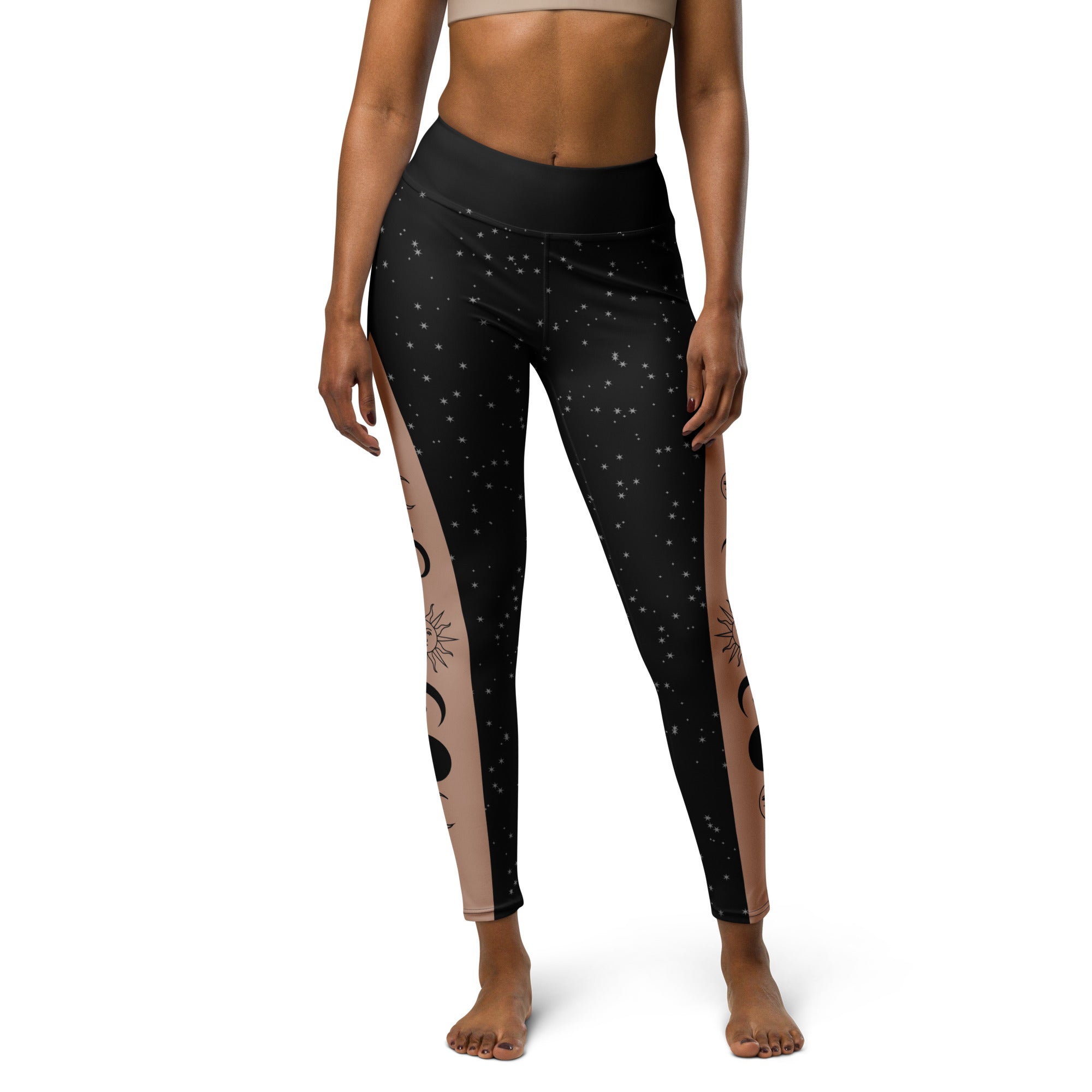 SHE REBEL - Crescent Moon & Sun Yoga Leggings